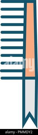 Comb icon vector - linear style colorful Stock Vector