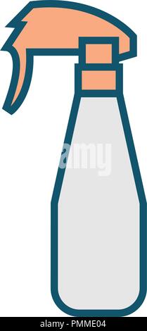 Liquid spray icon in thin outline style. Paint disinfectant lubricant ...