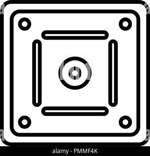 Vector Icon Of Carom Board Linear Style Stock Vector