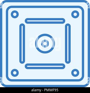 Vector Icon Of Carom Board Linear Style Stock Vector