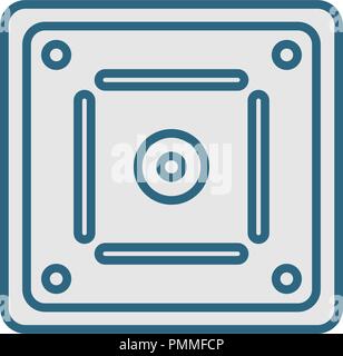 Vector Icon Of Carom Board Linear Style Stock Vector