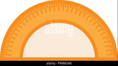 Protractor colorful icon vector - linear style icon Stock Vector