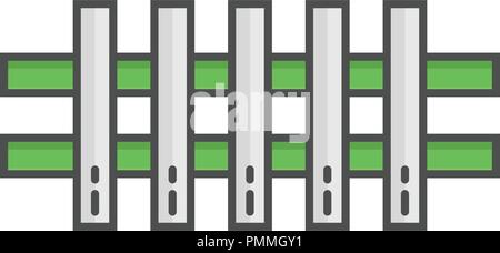 Fence icon - modern minimal flat design style - linear icon vector Stock Vector
