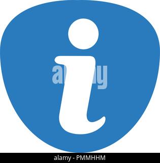 Information icon - info sign vector blue Stock Vector