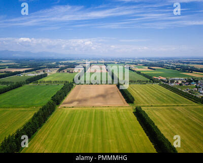 Aerial Phography of Hokkaido, Japan Stock Photo