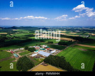 Aerial Phography of Hokkaido, Japan Stock Photo