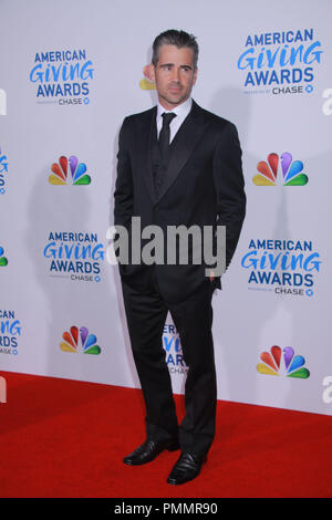 Colin Farrell 12/09/2011 'American Giving Awards' held at the Dorothy Chandler Pavilion in Los Angeles, CA  Photo by Izumi Hasegawa / HollywoodNewsWire.net/ PictureLux Stock Photo