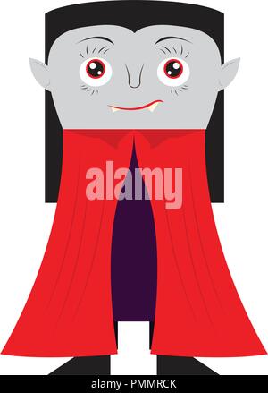 Cute halloween vampire cartoon character Stock Vector