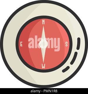 compass flat icon vector Stock Vector