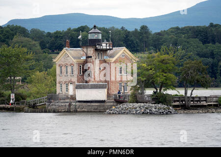 The Saugerties Lighthouse on the Hudson River was established in 1835 and is now a bed and breakfast. The existing tower dates from 1869.