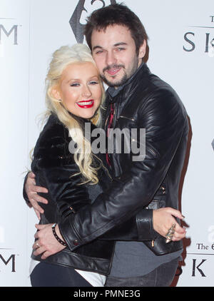 Christina Aguilera & Boyfriend Matt Rutler at The Elder Scrolls V: Skyrim Official Launch Party held at the Belasco Theatre in Los Angeles, CA. The event took place on Tuesday, November 8, 2011. Photo by Eden Ari/ PRPP/ PictureLux. Stock Photo