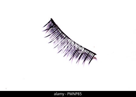 Artificial Fake Eyelashes of Artificial Eyelashes isolated on white background Stock Photo