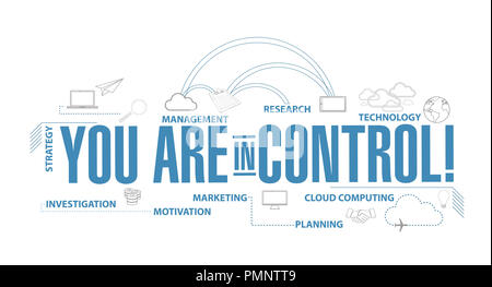 you are in control diagram plan concept isolated over a white background Stock Photo