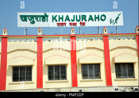 khajuraho railway station at khajuraho madhya pradesh India Stock Photo