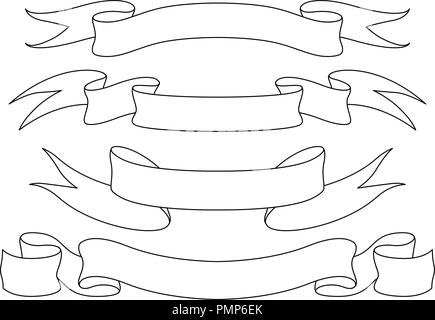 label ribbon decoration template outline Stock Vector Image & Art - Alamy