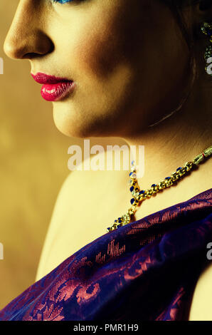 Side view close up of an Indian woman Stock Photo