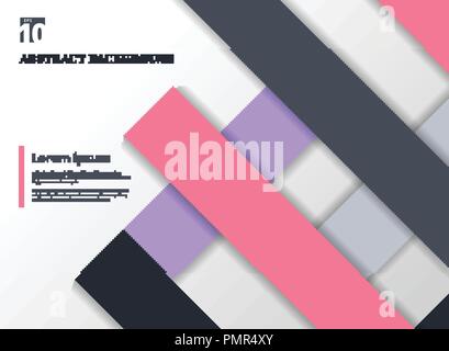 Template abstract geometric colorful background with square frames. Material design backdrop origami style. You can use for brochure, business card, p Stock Vector