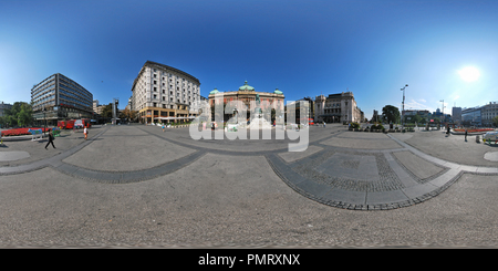 360 degree panoramic view of Republic Square [Belgrade]