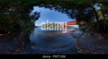 360 degree panoramic view of Covered Bridge, Wakefield, Quebec