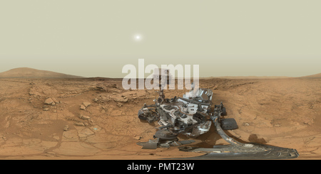 360 degree panoramic view of Mars Panorama - Curiosity rover: Martian solar day 177