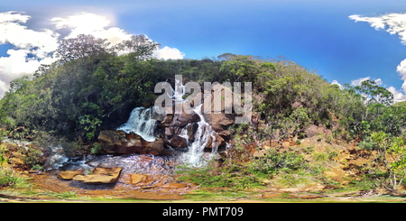 360 degree panoramic view of Pepites Water Falls New Caledonia