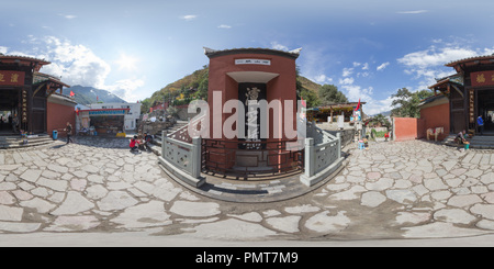 360 degree panoramic view of Luding County, Sichuan - Luding Bridge-3