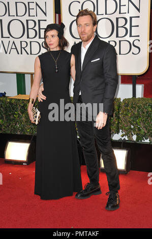 Ewan McGregor & Eve Mavrakis at the 70th Golden Globe Awards at the Beverly Hilton Hotel. January 13, 2013  Beverly Hills, CA Photo by JRC / PictureLux Stock Photo