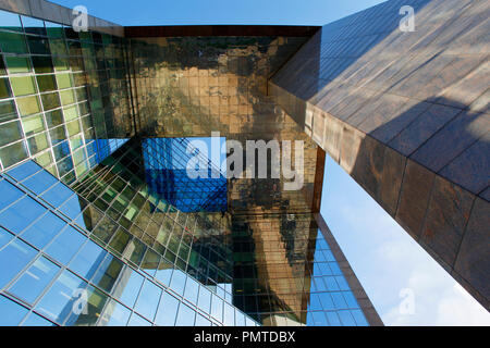 Number One London Bridge, modern architecture in London, view looking up the building. Stock Photo