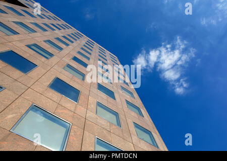 Number One London Bridge, modern architecture in London, view looking up the building. Stock Photo