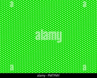 Abstract pattern of dots, circles and hexagons in white and green Stock Vector