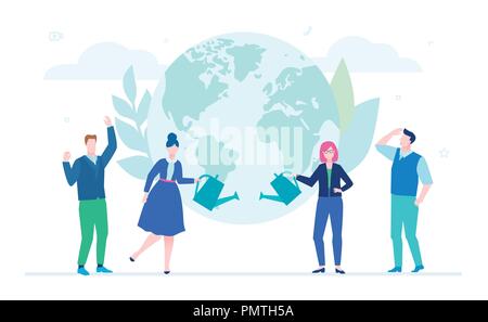 International project - flat design style illustration Stock Vector