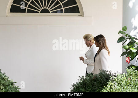 First Lady Melania Trump with Mrs. 18th Sep, 2018. Agata Kornhauser-Duda Tuesday, Sept. 18, 2018 (Official White House Photo Andrea Hanks) White House via globallookpress.com Credit: White House/Russian Look/ZUMA Wire/Alamy Live News Stock Photo