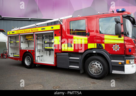 Birmingham,UK,19th September 2018,The Emergency Services Show takes place at the NEC in Birmingham. It runs for 2 days and offers ALL emergency workers a great place to network and learn with over 450 Exhibitors and many service vehicles on display inside and outdoors. There are also many free seminars covering different subjects, all in all a interesting and educational day out. Credit: Keith Larby/Alamy Live News Stock Photo