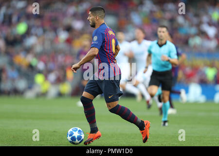 Barcelona, Catalonia, Spain. 18th Sep, 2018. Luis Suarez of FC Barcelona during the UEFA Champions League, Group B football match between FC Barcelona and PSV Eindhoven on September 18, 2018 at Camp Nou stadium in Barcelona, Spain Credit: Manuel Blondeau/ZUMA Wire/Alamy Live News Stock Photo