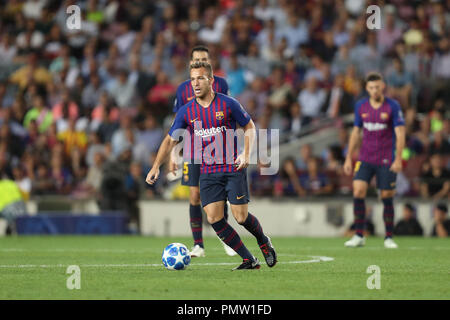 Barcelona, Catalonia, Spain. 18th Sep, 2018. Arthur of FC Barcelona during the UEFA Champions League, Group B football match between FC Barcelona and PSV Eindhoven on September 18, 2018 at Camp Nou stadium in Barcelona, Spain Credit: Manuel Blondeau/ZUMA Wire/Alamy Live News Stock Photo