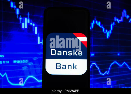 Krakow, Poland. 19th Sep, 2018. Danske Bank logo is seen on an android mobile phone. Credit: Omar Marques/SOPA Images/ZUMA Wire/Alamy Live News Stock Photo