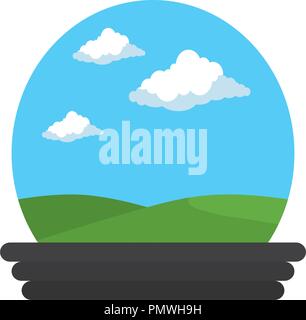 urban road day scenery icon Stock Vector