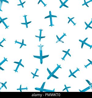 airplanes flying pattern background Stock Vector