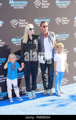 Gwen Stefani, husband Gavin Rossdale, sons Kingston and Zuma at the World Premiere of Disney-Pixar's 'Monsters University'. Arrivals held at El Capitan Theatre in Hollywood, CA, June 17, 2013. Photo by Joe Martinez / PictureLux Stock Photo