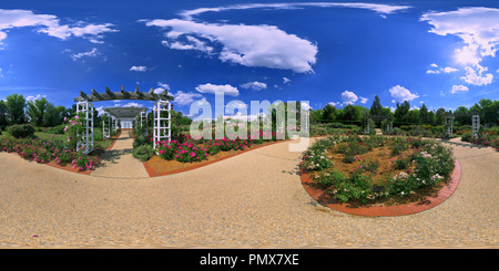360 degree panoramic view of Canberra - Senate Garden at Old Parliament House