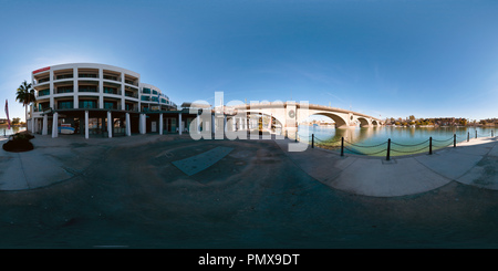 360 degree panoramic view of London bridge, Lake Havasu City, Arizona