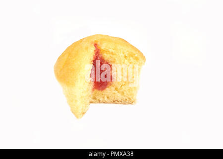Two parts of muffins,close-up. Isolated on white background. Stock Photo