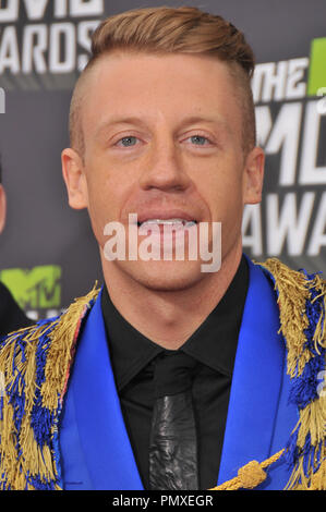 Macklemore at the 2013 MTV Movie Awards held at the Sony Pictures Studios in Culver City, CA. The event took place on Sunday, April 14, 2013.  Photo by PRPP / PictureLux  File Reference # 31918 080PRPP01  For Editorial Use Only -  All Rights Reserved