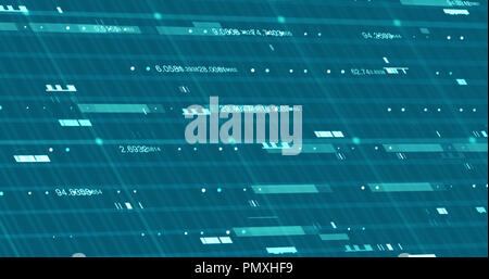 Abstract digital network data background, 3D rendering Stock Photo