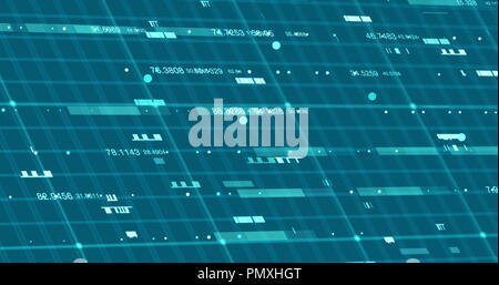 Abstract digital network data background, 3D rendering Stock Photo