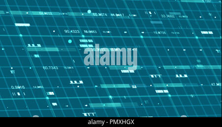 Abstract digital network data background, 3D rendering Stock Photo