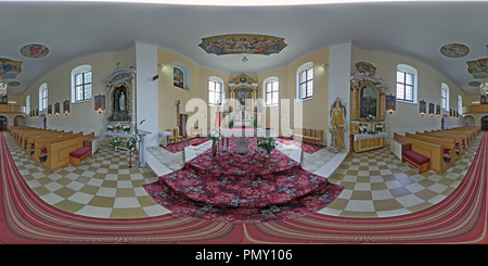 360 degree panoramic view of Kostel sv. Jana Nepomuckého na Čeladné
