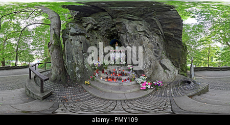 360 degree panoramic view of Panna Maria ve skále (Mariastein)