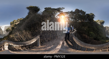 360 degree panoramic view of victoria falls in zimbabwe side