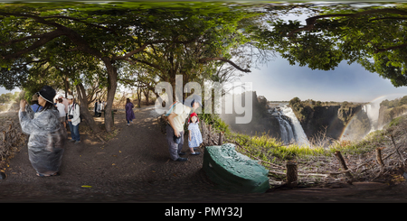 360 degree panoramic view of victoria falls in zimbabwe side